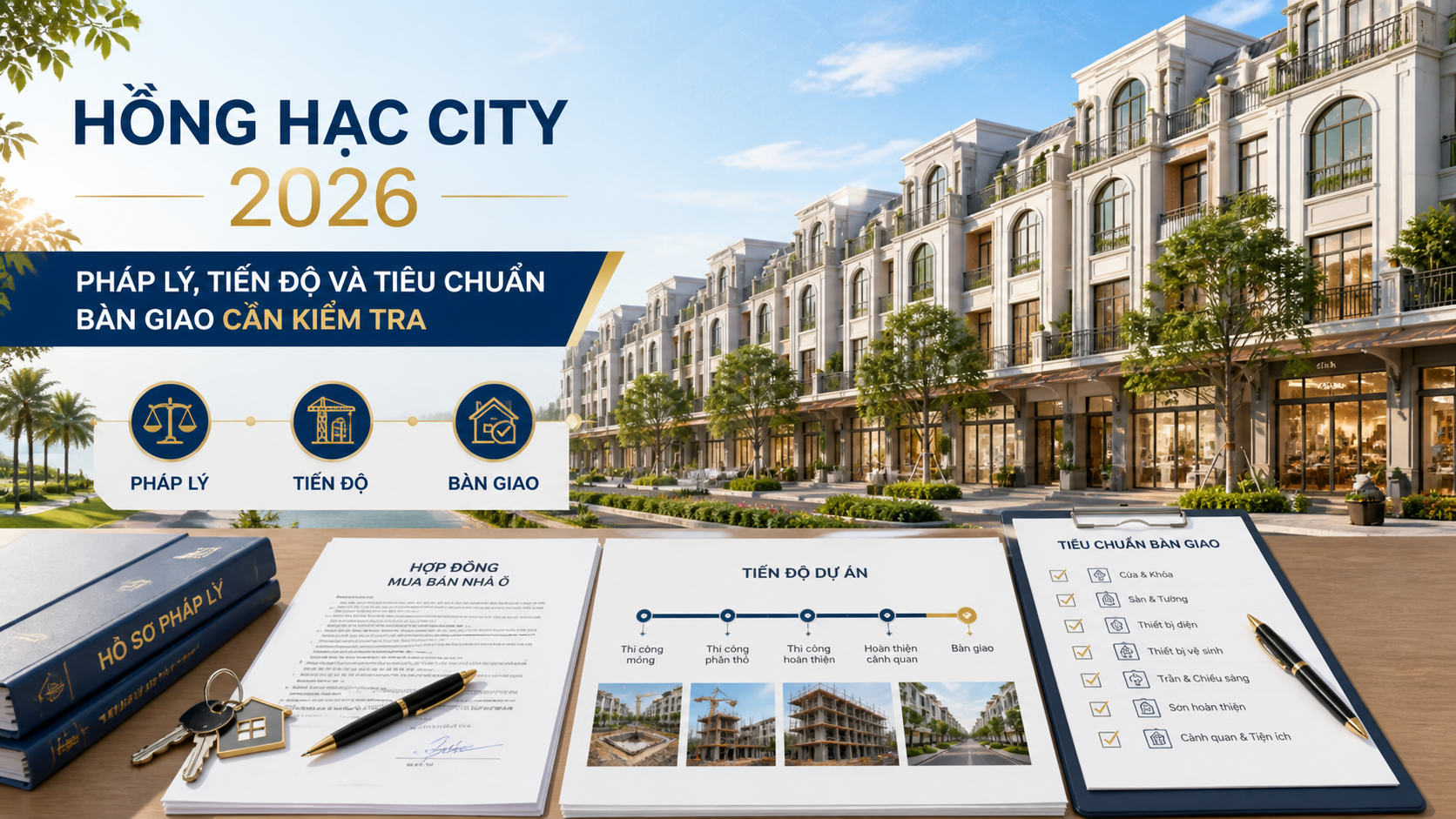 Pháp lý, tiến độ và tiêu chuẩn bàn giao cần kiểm tra