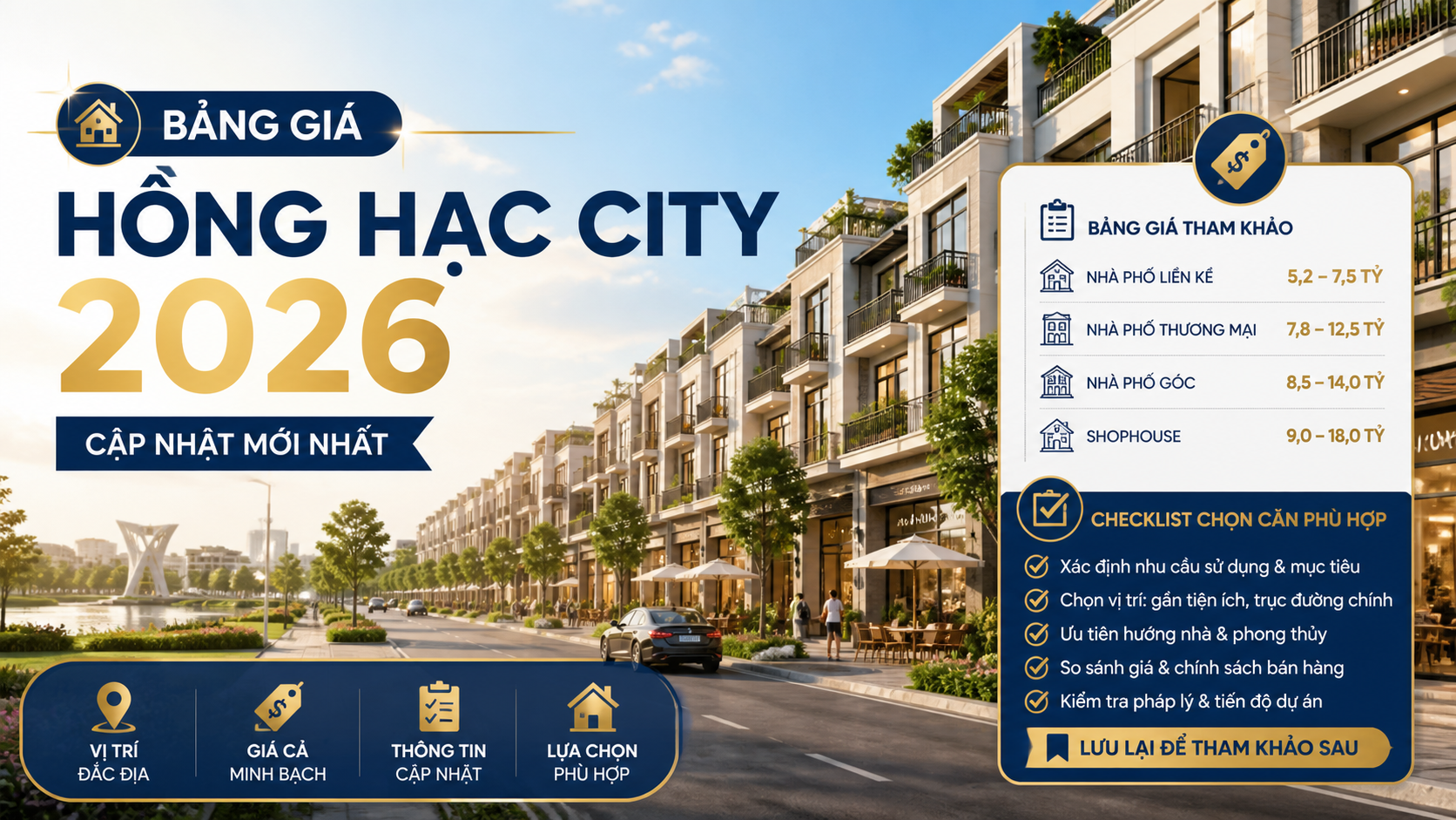 Cách nhận bảng giá Hồng Hạc City chính xác và chọn căn phù hợp